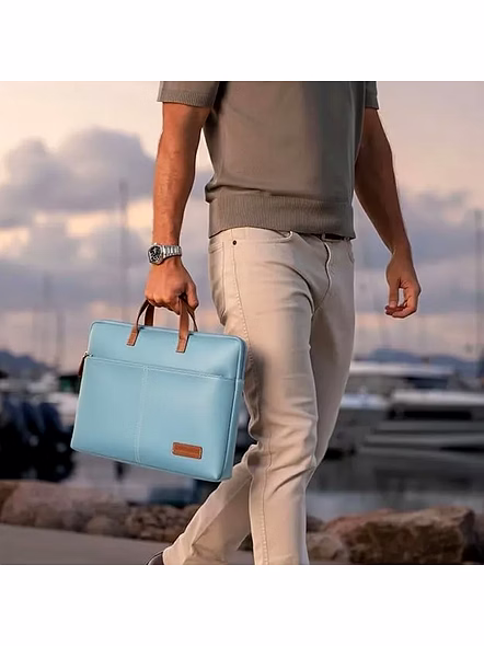 Giordano UNI Laptop Sleeve (#60500) - Stylish &amp; Protective Laptop Accessory-Sky Blue-4