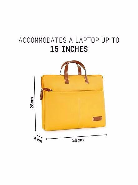 Giordano UNI Laptop Sleeve (#60500) - Stylish &amp; Protective Laptop Accessory-Yellow-5
