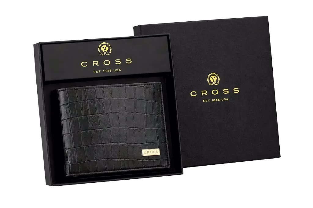cross croco liren slim wallet - elegant and functional men's wallet