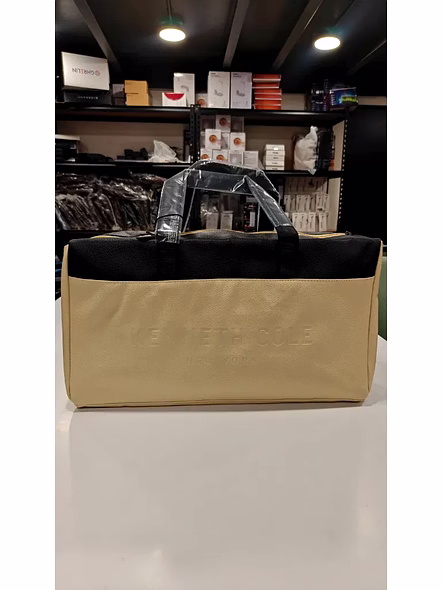 Kenneth Cole Transit Pro Duffel Bag - Stylish &amp; Functional Travel Companion-Cream-2