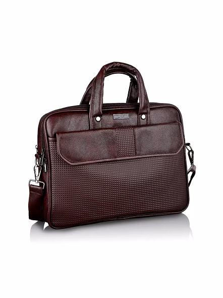 Kenneth Cole Flap Laptop Bag - Professional and Stylish Brown Briefcase-Kenneth60372-BR