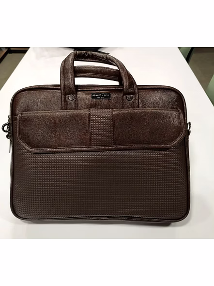 Kenneth Cole Flap Laptop Bag - Professional and Stylish Brown Briefcase-Brown-10