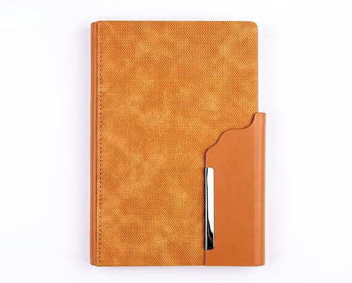 Premium Textured PU Leather Notebook with Metallic Accent image 5