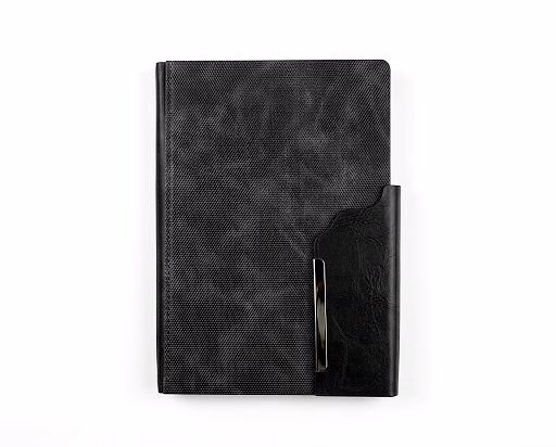 Premium Textured PU Leather Notebook with Metallic Accent image 7