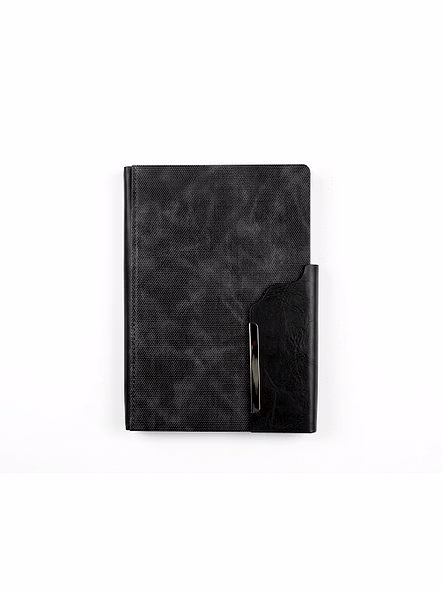 Front Look Black executive corporate gifting diary featuring a premium textured cover and modern met
