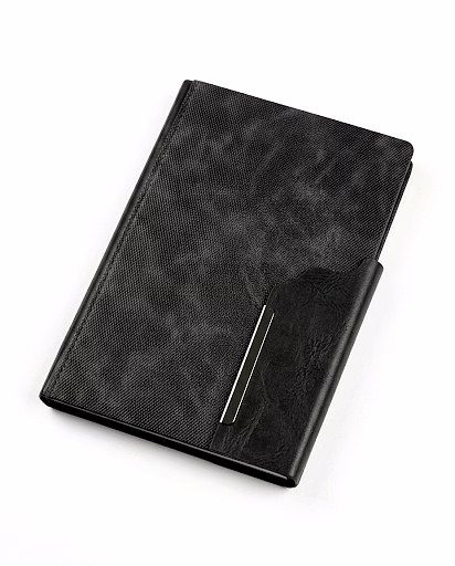 Premium Textured PU Leather Notebook with Metallic Accent image 8