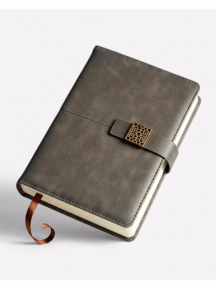 Premium Executive Diary with Antique Geometric Metal Lock-1