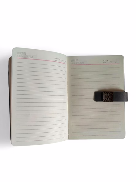 Premium Executive Diary with Antique Geometric Metal Lock-2