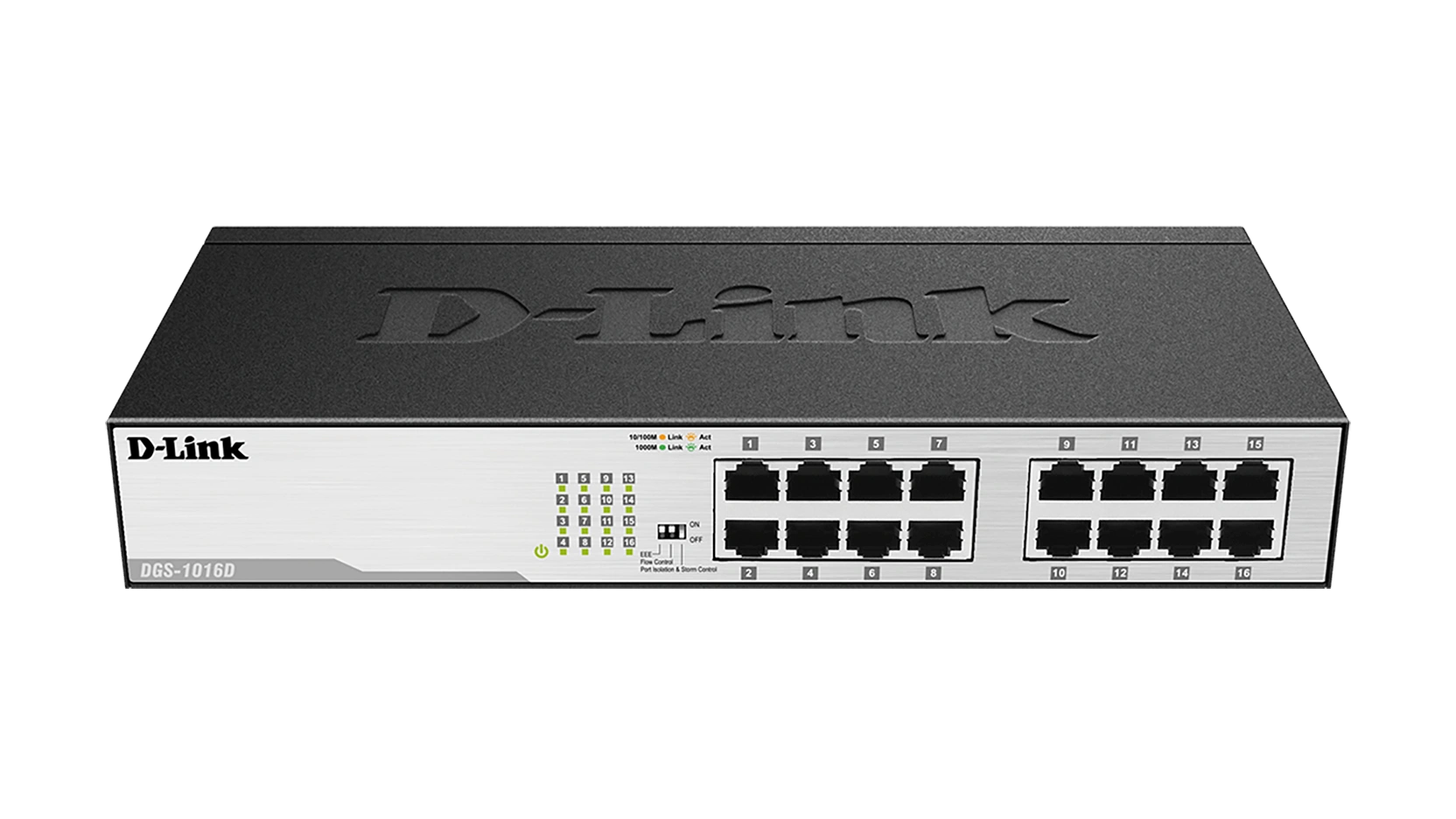 D-Link 16‑Port Gigabit Unmanaged Desktop Switch-1016D