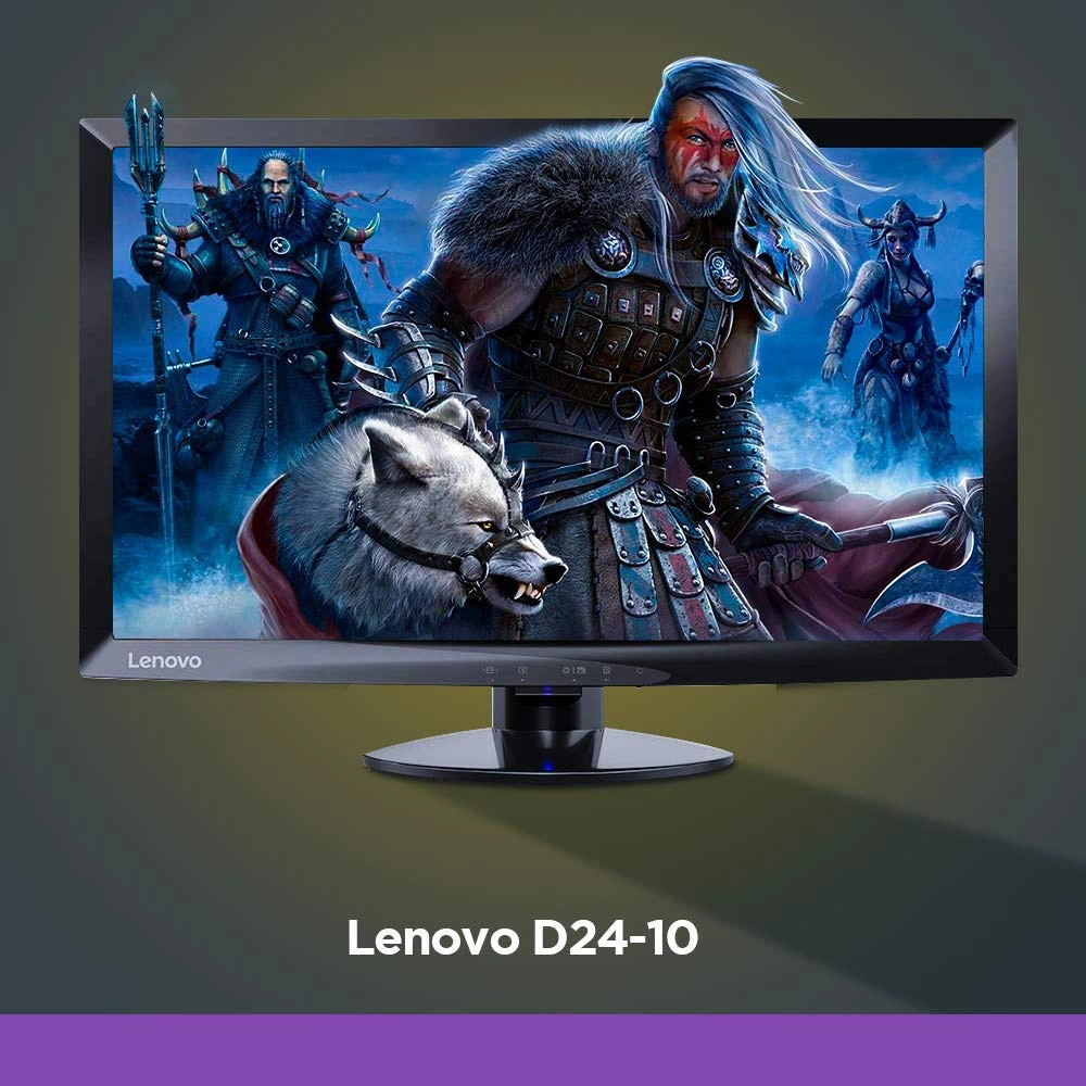 D24-10 Lenovo 23.6-inch Gaming Monitor with LED Backlit, TN Panel, VGA and HDMI Ports (Raven Black)-7