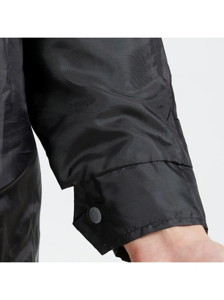 ZEEL Waterfighter BLACK Unisex Reversible Raincoat with Adjustable Hood- (Pack: Top, Bottom and Storage Bag)-L-4