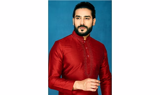 dupion Color Art Silk Fabric Function Wear Kurta Pyjama For Men