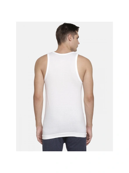 Macroman M-Series Men's Cotton Vest/M77-S-White-2