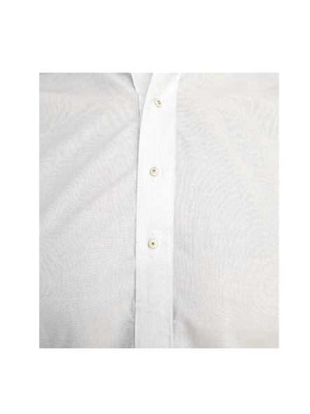 Men's Cotton Plain White Kurta Pyjama Set-44-WHITE-2