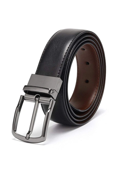 ITALIAN LETHER Belts for Men Reversible Leather 1.25 Waist Strap Fashion Dress Buckle - 1 Year Warranty-GUI-6