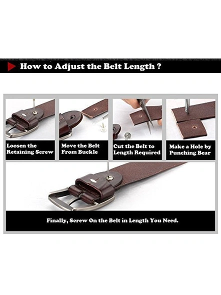 AJANTA leather black belt for Men's and boys-28-5