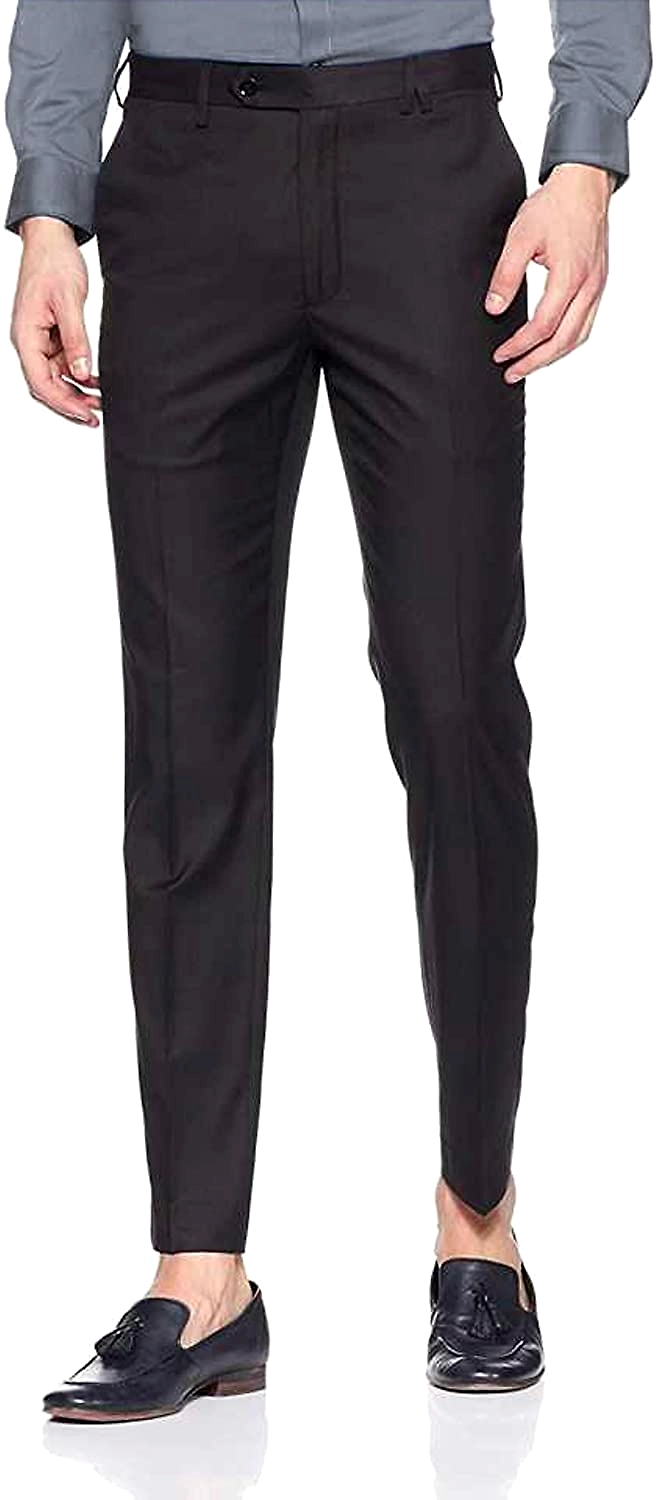 Buy Kurus Mens Black Solid Cotton Blend Formal Trouser Online at Best  Prices in India  JioMart