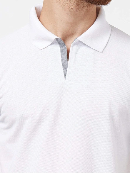 AMENDUS  Polo Neck Tshirt WHITE-WHITE-S-1