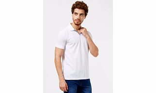 AMENDUS  Polo Neck Tshirt WHITE