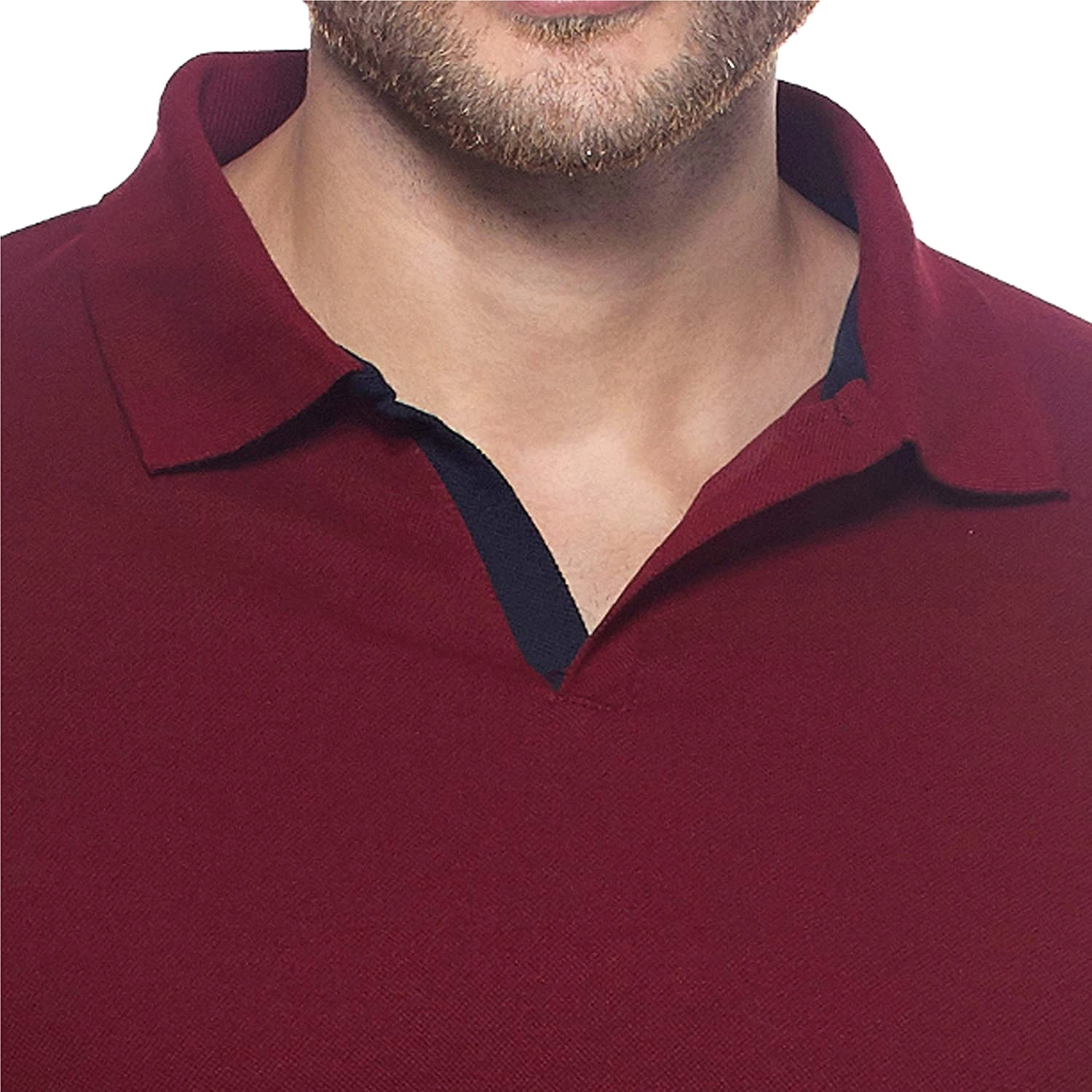 AMENDUS  Polo Neck Tshirt   WINE-WINE-S-2