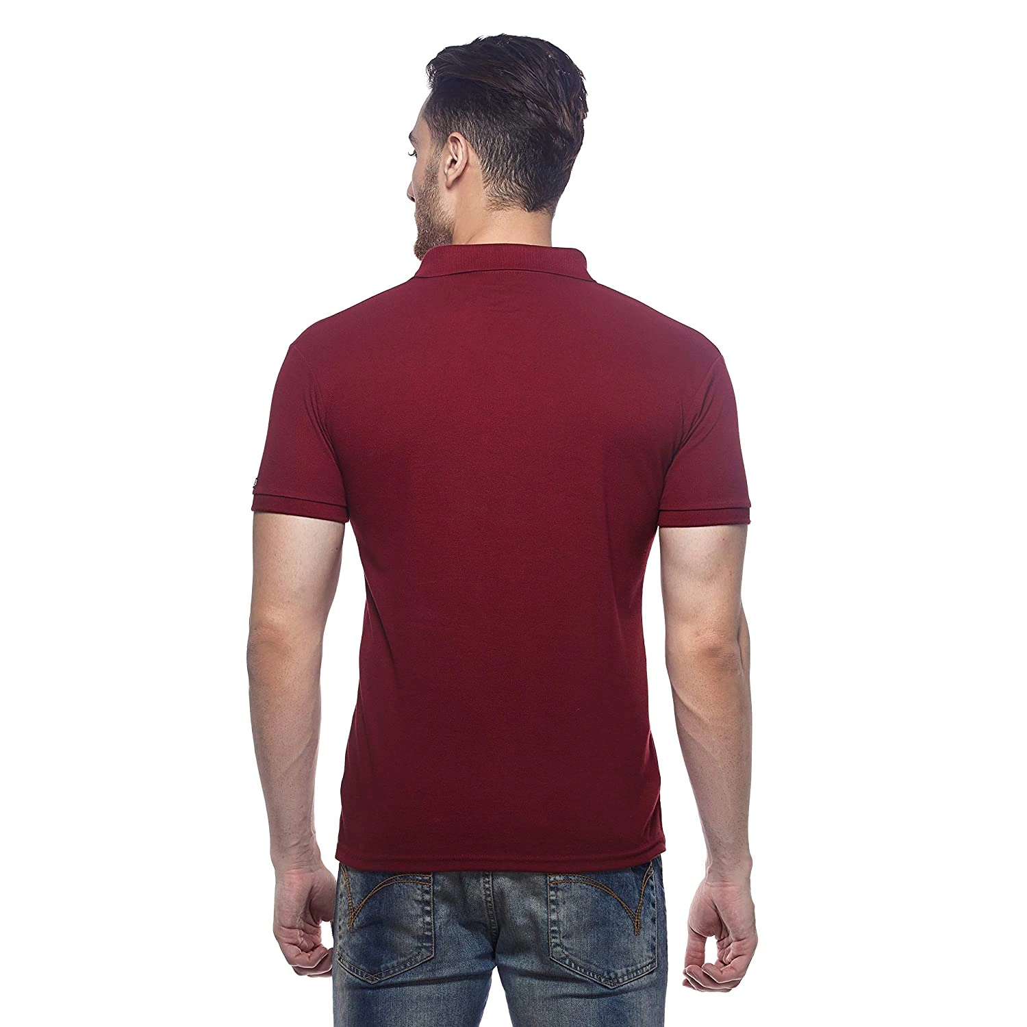 AMENDUS  Polo Neck Tshirt   WINE-WINE-S-3