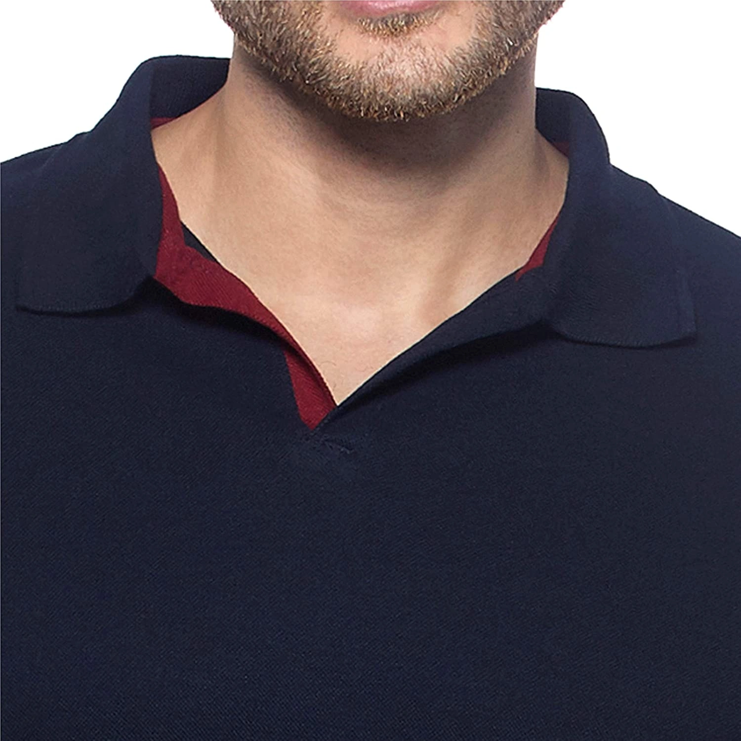 AMENDUS  Polo Neck Tshirt  NAVY-NAVY-S-2