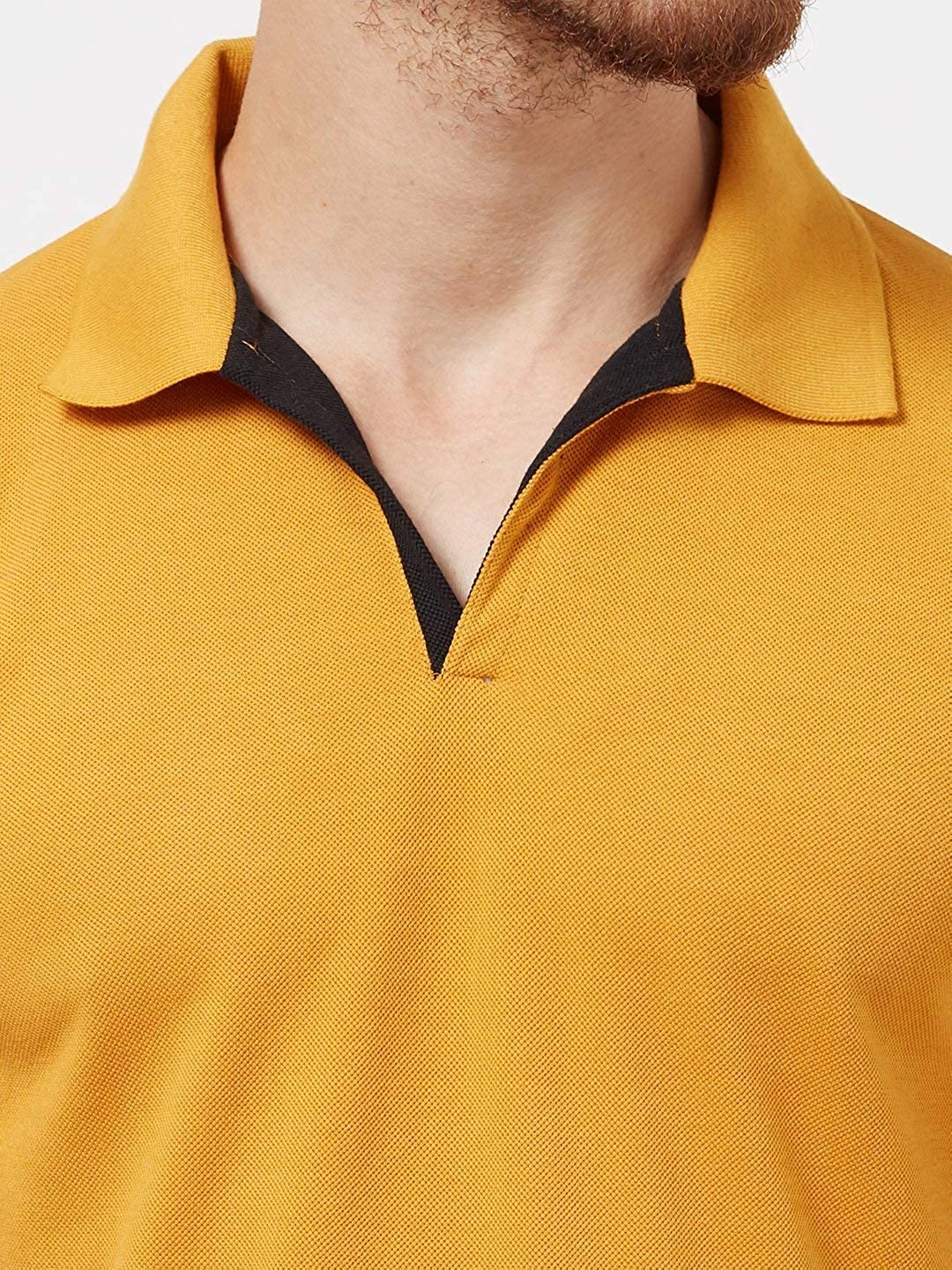 AMENDUS  Polo Neck Tshirt  MUSTED-L-1