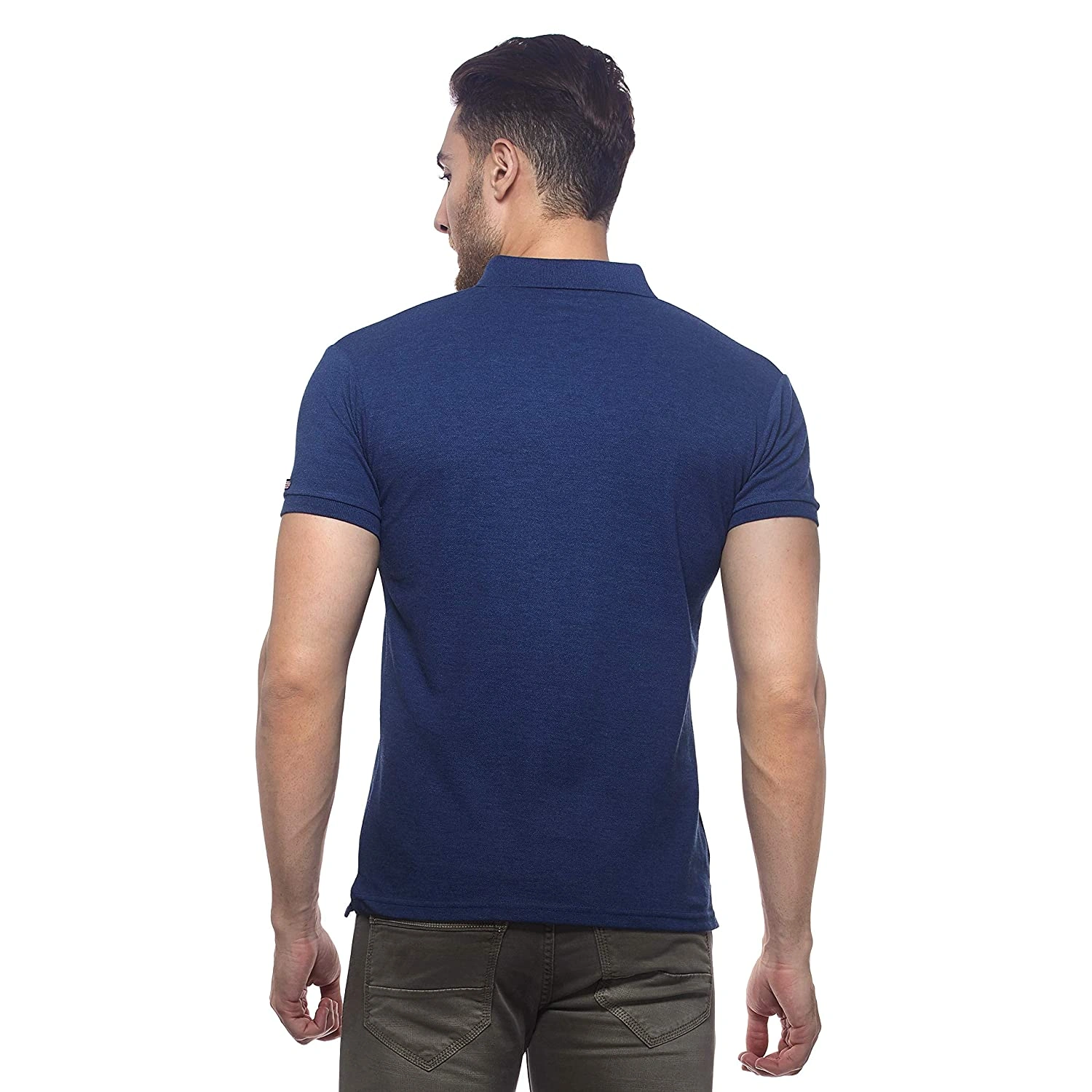 AMENDUS  Polo Neck Tshirt  INDIGO MEL-INDIGO MEL-S-3