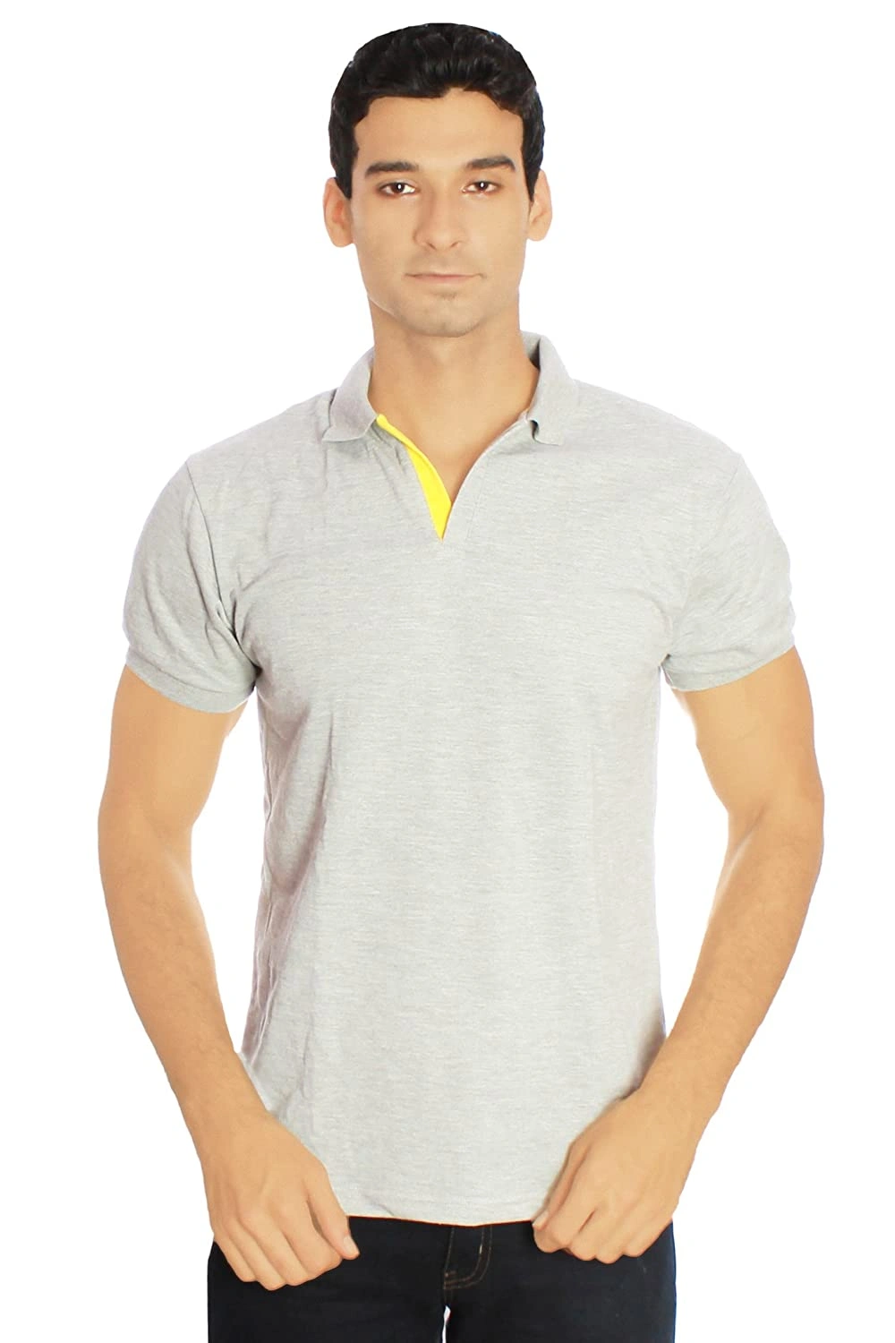 AMENDUS  Polo Neck Tshirt GREY MEL-GREYMEL-1