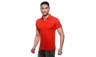AMENDUS  Polo Neck Tshirt N.ORANGE