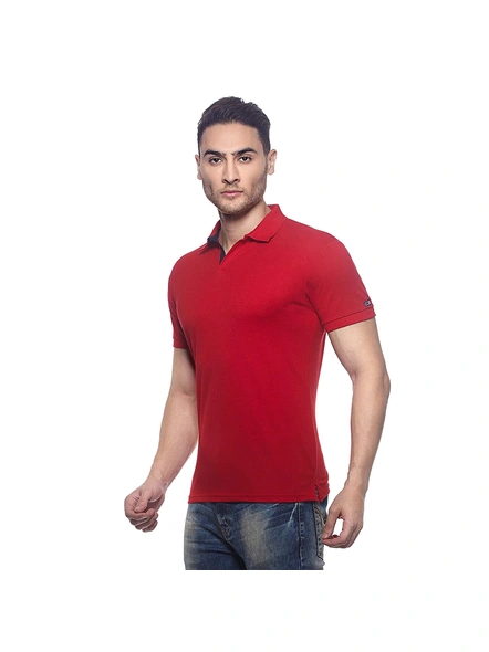 AMENDUS  Polo Neck Tshirt RED-RED-5