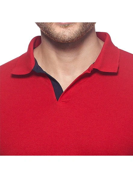 AMENDUS  Polo Neck Tshirt RED-L-1