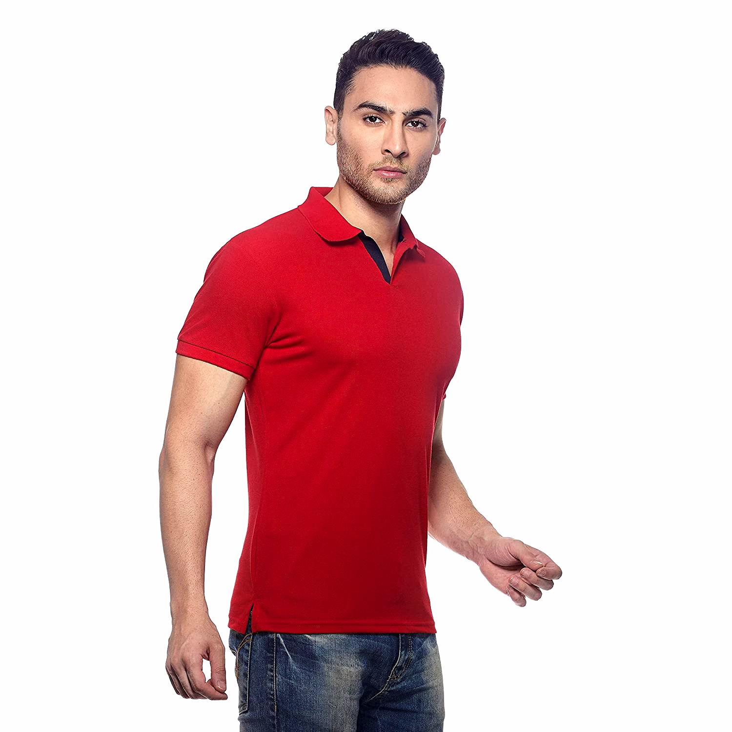AMENDUS  Polo Neck Tshirt RED image 3