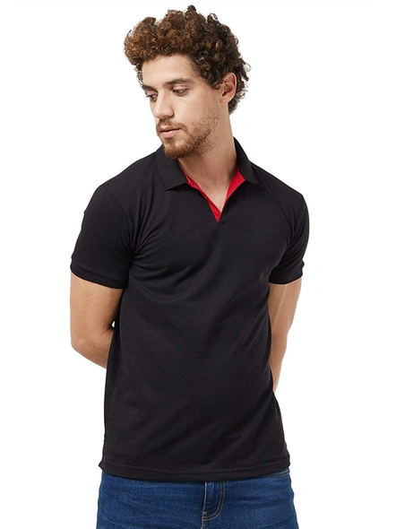 AMENDUS  Polo Neck Tshirt BLACK-BLACK-XL-5