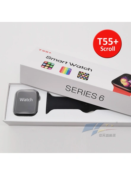 T55+ Series 6 Smart Watch With Bluetooth Calling /Health Fitness Tracker/ 2 Pin Magnetic Charger-guiu