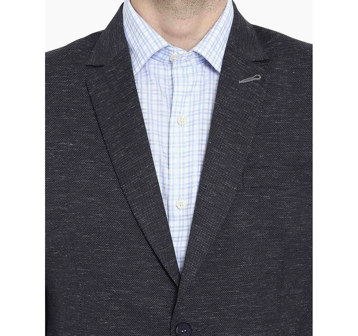 Single-Breasted Blazer with Notched Lapel