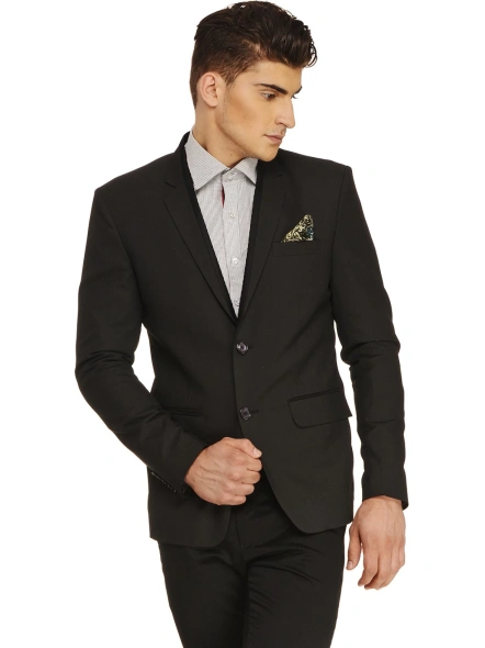 Fashionable BLACK Polyviscose Jacket For Men-P-4712735-3