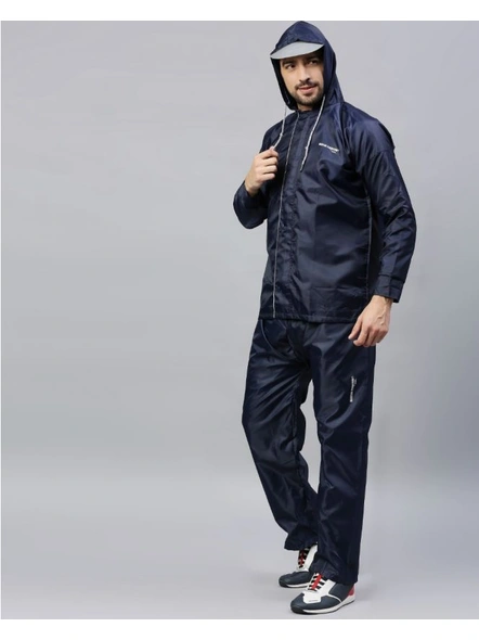 Zeel Go Trekking Rainwear Jacket-NAVY BLUE-XL-3