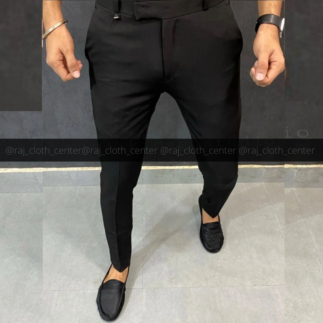 Cody Flat Front Slim Fit Sharkskin Jet Black Pants - M&H Uniforms
