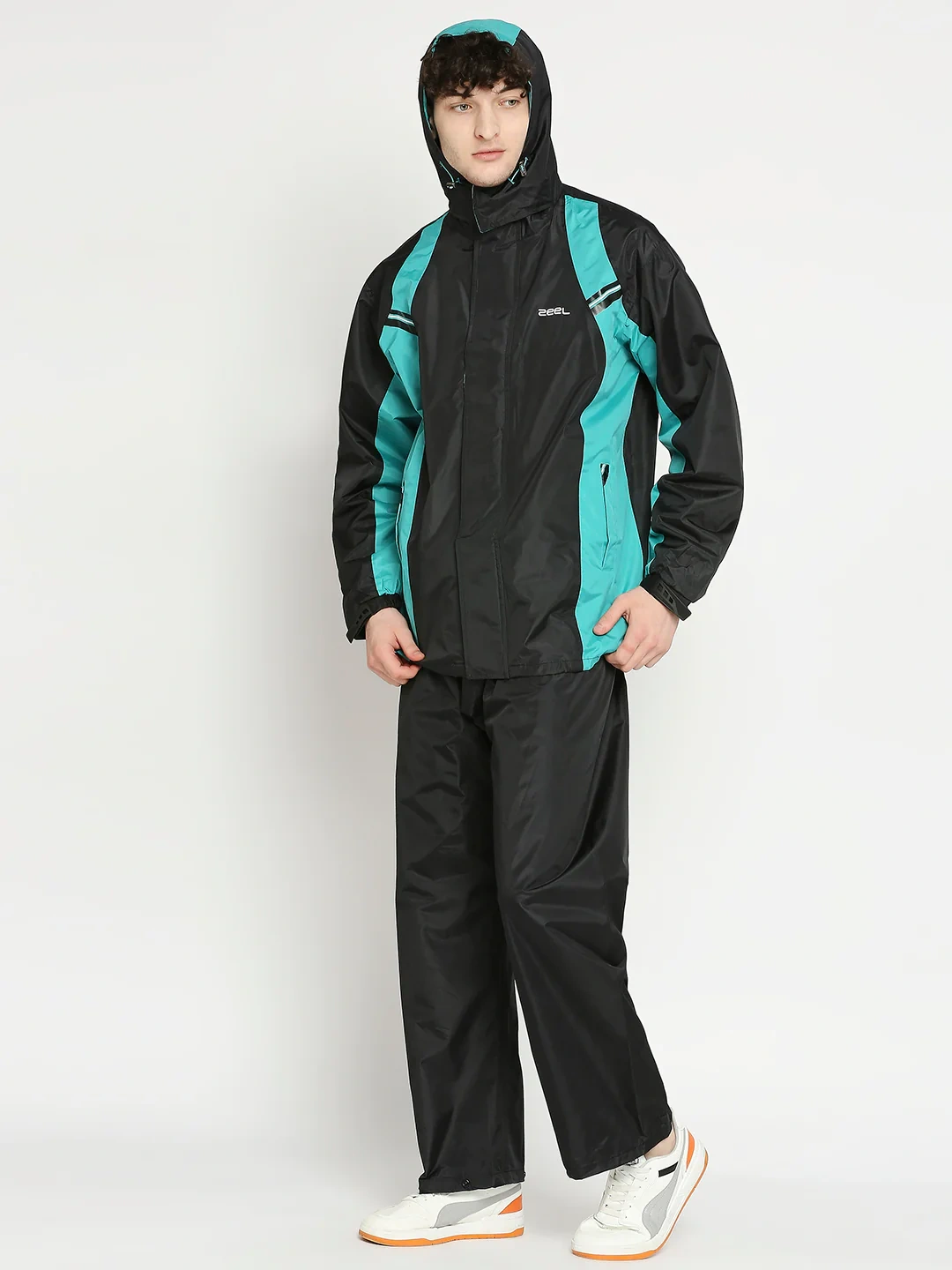 ZEEL GO HIKE BLACK &amp; GREEN RAINWEAR - JS508-XL-4