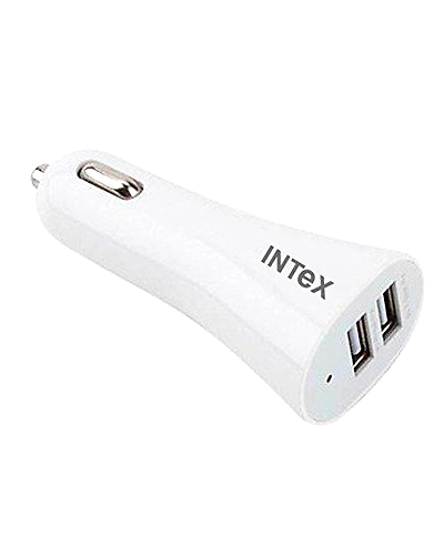 Intex 3.4 Amp USB 2.0 Car Charger IN-505 (2-Port) Dual USB-1