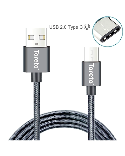 Toreto Type C Cable Black - 1 Meter-TORTYPC