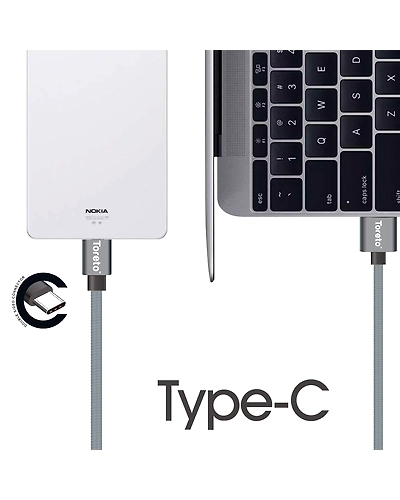 Toreto Type C Cable Black - 1 Meter-1