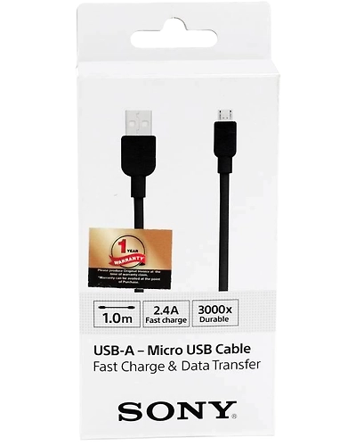 Sony USB-A to Micro USB 1m Sync ; Charging Cable-2