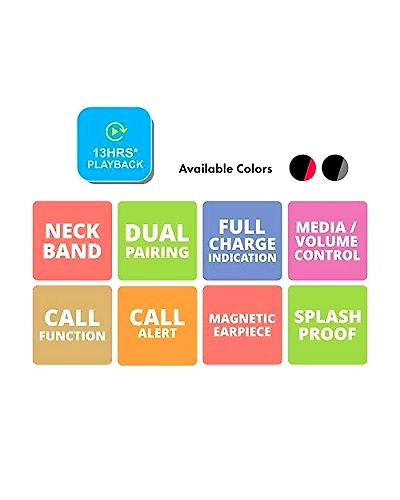 Zebronics Journey Bluetooth Earphone with Mic-Grey, Red-Journey-Journey-2