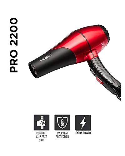 Ikonic HD2200 Hair Dryer (Red)-1