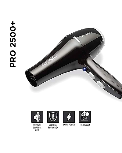 Ikonic HD 2500+ B Hair Dryer (Black)-1