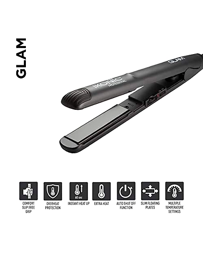 Ikonic Glam Hair Straightner (Black)-1