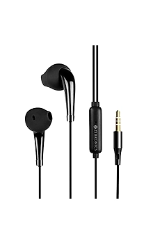Zebronics Zeb-Calyx, Wired Earphone Comes with 10mm Drivers, 3.5mm connectivity, in-line Microphone ; 1.2 Meter Strong  Long Lasting Cable(Black) Online at Low Prices in India | Zebronics Reviews ; Ra