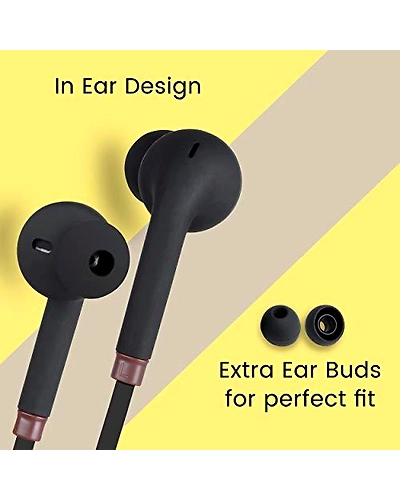 Zebronics Zeb-Corolla Wired Earphone with Mic Online at Low Prices in India | Zebronics Reviews ; Ratings-Black-18.5 Centimeters-6.6 Centimeters-2